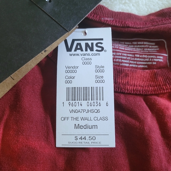✨️HP✨️ VANS🚐 Off The Wall Classic Fit Red❤️ Swirl Tie Dye☮️ Tee👕 - NWT - Picture 12 of 12